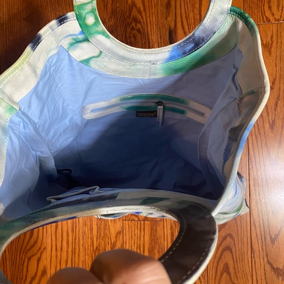 tie dye leather bag from Hungary. Toschendieb is a German brand. - Picture 5 of 11